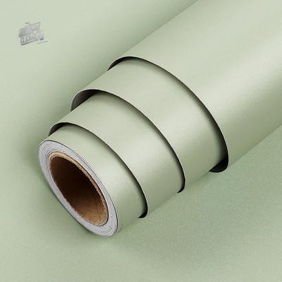 Wallpaper Light Green Washable Vinyl Wall Kitchen Bathroom 60x400cm