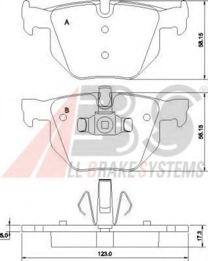 Original A.B.S. Brake Pad Set Disc Brake 37410 for BMW - Image 6