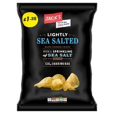 Jack's Lightly Sea Salted Crisps Hand Cooked 16 x 120g FAST AND FREE DELIVERY
