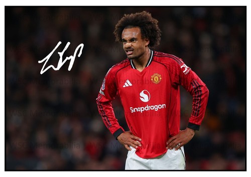 12053. Joshua Zirkzee Signed Pictures A4 Prints Man United Bologna Bayern etc.