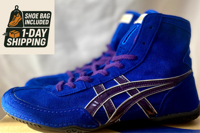 Opt Schnürsenkel lila: Asics Ringerschuhe EX-EO 1083A001 blau x lila x silber