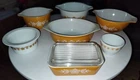 *LISTING ONLY FOR STEP33770* Lot Of (7)Vintage Pyrex Gold Butterfly Dishes