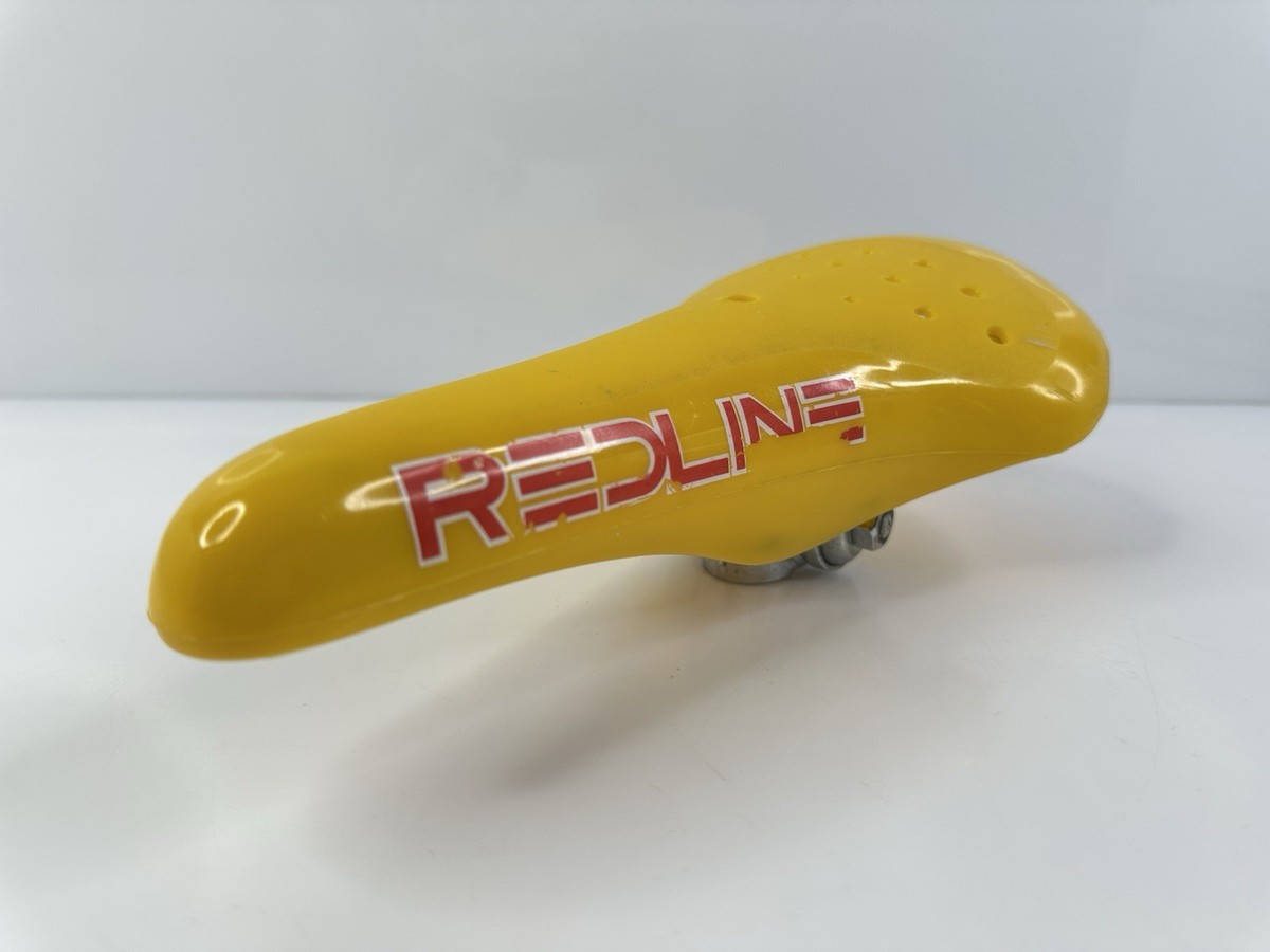 Rare Vintage 1981 Elina Redline BMX Racing Seat Saddle 7387 Yellow