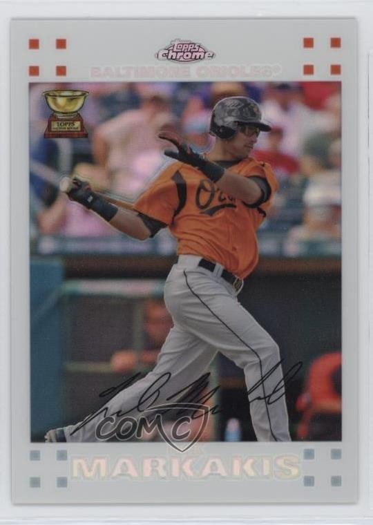2007 Topps Chrome White Refractor 611/660 Nick Markakis #57 fm0
