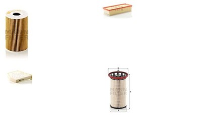 MANN-FILTER Inspektionspaket Filtersatz XL Partikelfilter Filtereinsatz für VW 4