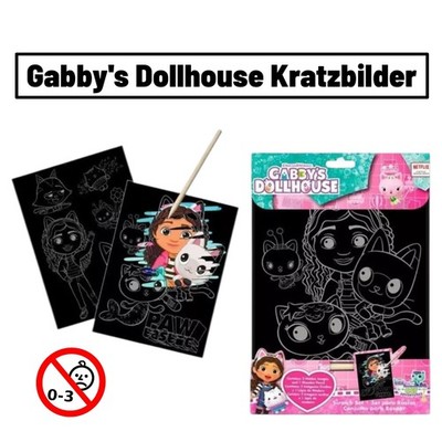 Gabby's Dollhouse Kratzbilder Set   Scratch Art für Kinder   NEU & OVP