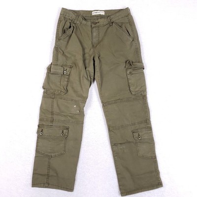 LOVEGEN Cargo Pants Women 9/30 Utility Gorpcore Olive Green Low Rise Y2K