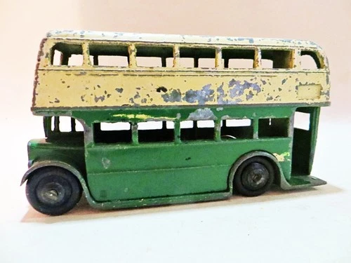 DINKY 290 'LEYLAND DOUBLE DECK BUS' CREAM/GREEN. VINTAGE, ORIGINAL. COMPLETE.