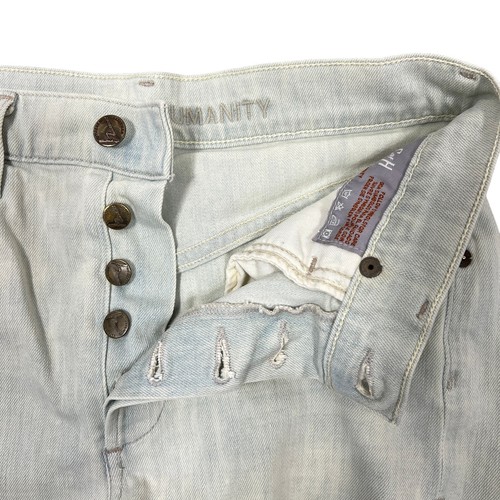 Citizens of Humanity Jeansshorts 24" Chloe hoher Bund abgeschnitten blau/grün USA COH - Bild 6 von 13