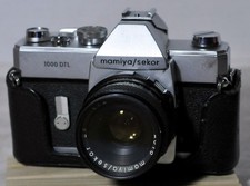 Mamiya 1000 DTL 35mm SLR Film Camera with 50mm f/2.0 Prime lens/WORKING METER
