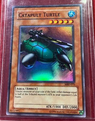 Yu-Gi-Oh! Catapult Turtle MRD-EN075 Super Rare OG Unlimited MP