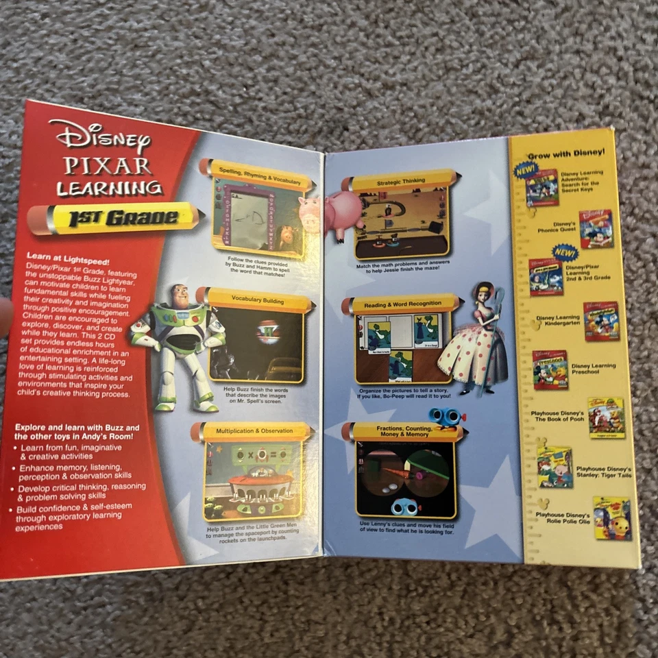 Disney Pixar Learning 1st Grade 2 Deluxe CD-ROM/MAC Set New Sealed Ages 5-7 - Image 3 of 4