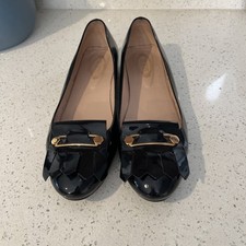 Tods Ballerina Shoes Ladies Uk 7 Eu 41 Black Patent Quality Tod’s Stylish  A12