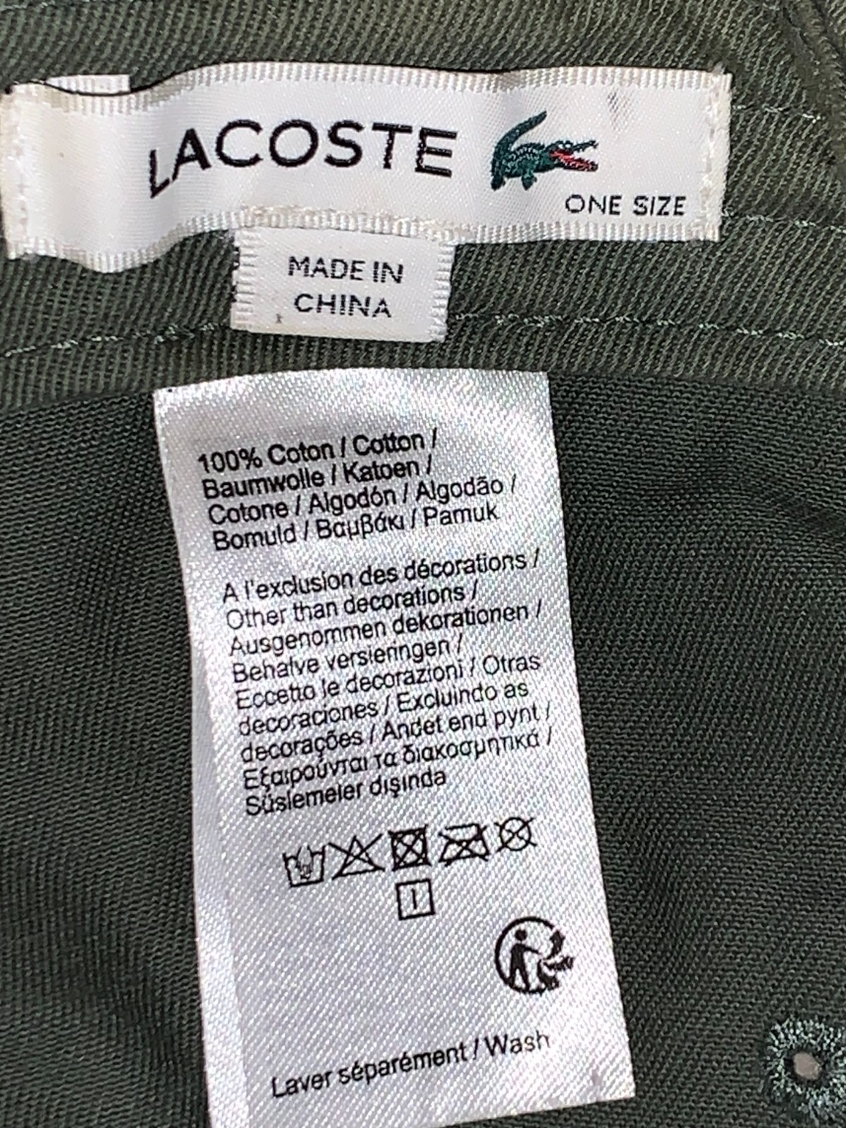 LACOSTE STRAPBACK BASEBALL CAP ONE SIZE - image 7