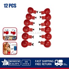 12 PCS Chicken Automatic Watering Cups Poultry Drinker Waterer Hen Duck Quail