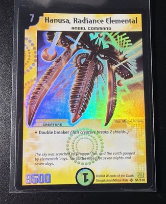 2004 Duel Masters Trading Card Hanusa Radiance Elemental DM01 Holo Foil S1/S10