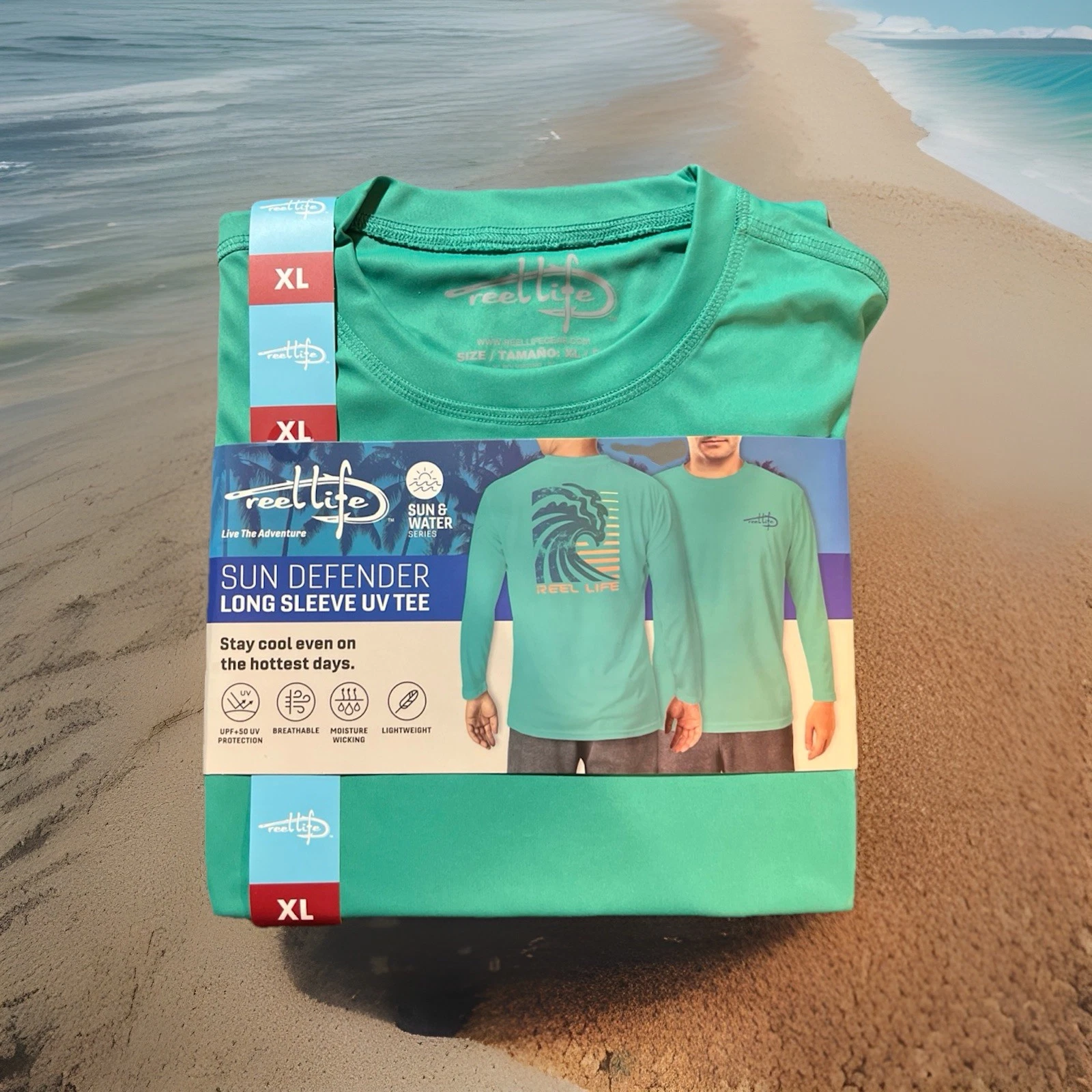 Reel Life Mens XL Aqua Sun Defender Lightweight Long Sleeve UV Fishing Shirt NEW
Opens in a new wind