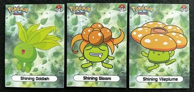ODDISH X GLOOM X VILEPLUME EVOLUTION LOT - POKEMON SHINY INFINITY RARE CCG HOLO