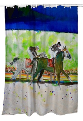 Betsy Drake Close Race Shower Curtain