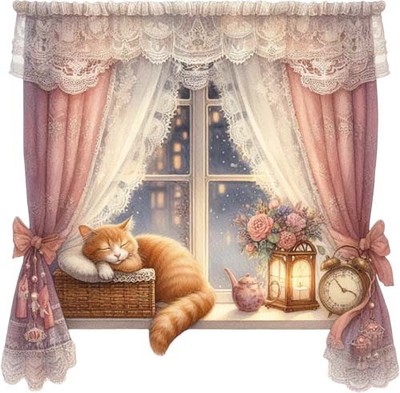 Aquarell Baby Kätzchen Katze Wandbild Schlafzimmer Fenster Vinyl Aufkleber Abziehbild 6 Größen