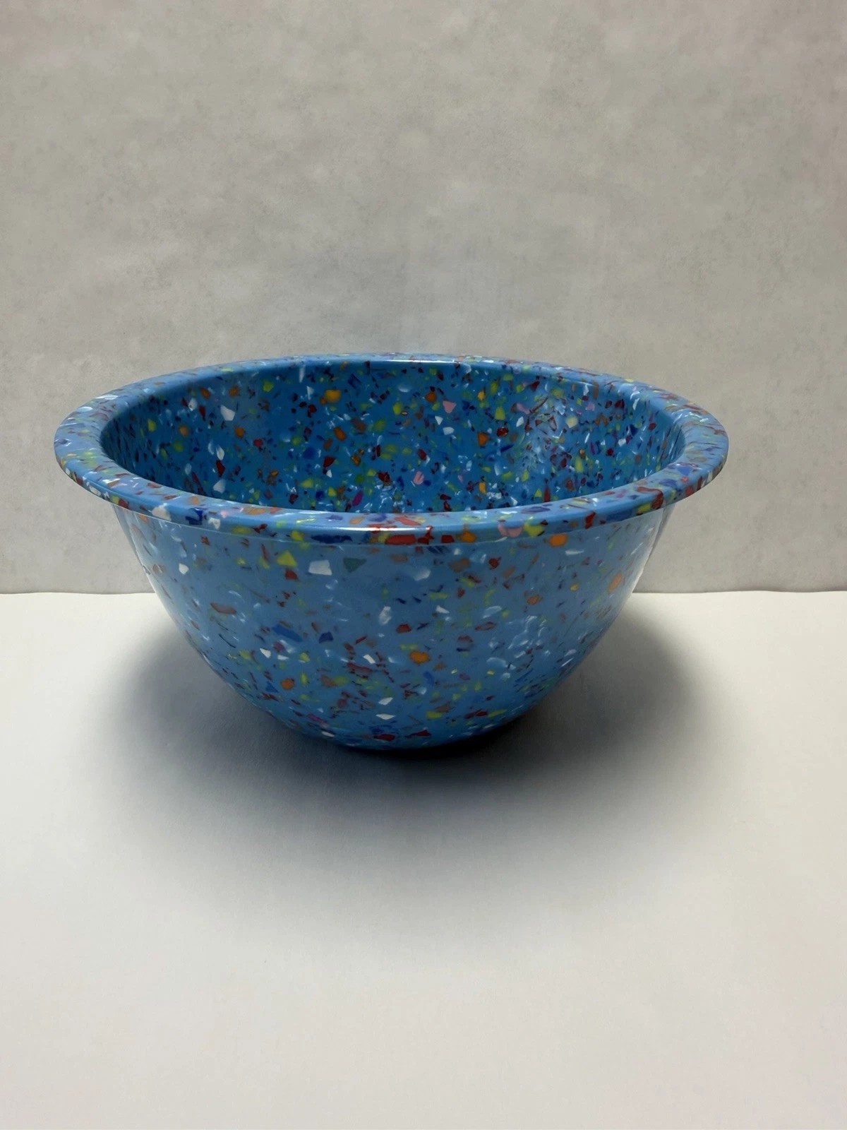 ZAK DESIGNS BLUE CONFETTI MELAMINE MIXING BOWL 7.25” D