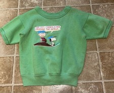 Vintage 1970s Peanuts Kids Sweatshirt Charlie Snoopy Size 14 Fine Cond Norwich