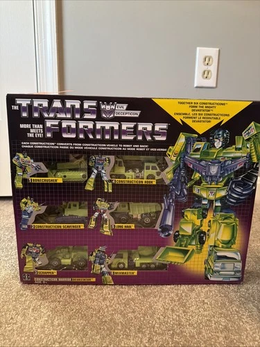 Vintage G1 Transformers Devastator Construction Warrior Figure Set Hasbro