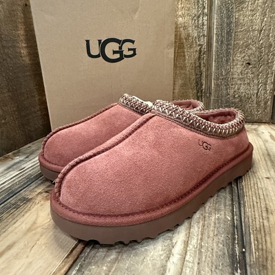 UGG TASMAN SLIPPER WOMENS US 7 RED JASPER SUEDE/ WOOL SLIP-ON SHOE