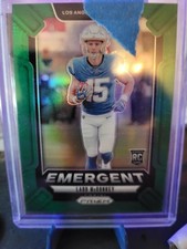 2024 Panini Prizm - Emergent Ladd McConkey #13 Green Prizm (RC)