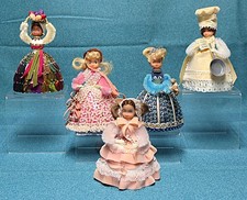 5 - VIntage Walco 1970's Li  l Missy Handmade Completed Beaded Sequined Dolls