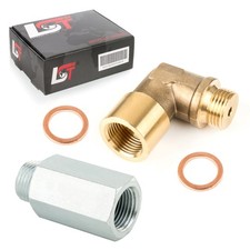 Lambdasonde Adapter Messing Edelstahl Katalysator Verlängerung Set für JEEP