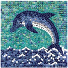 Handmade Mosaic Made Easy Adult Mosaic Craft Kit 7inch 20cm Dolphin US204002