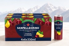 San Pellegrino Italian Cherry & Lemon Sparkling Fruit Drink 24 x 330ml Cans