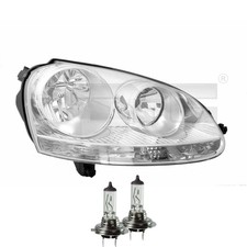 Scheinwerfer rechts chrom H7/H7 für VW Golf V 1K1 1K5 Jetta III 1K2 inkl. Lampen