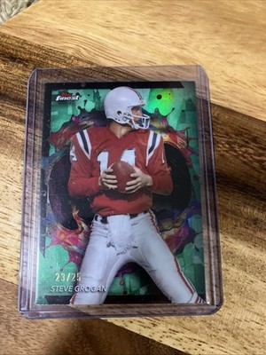 2024 Topps Finest - /25 Rare Steve Grogan #229 Green Oil Spill 