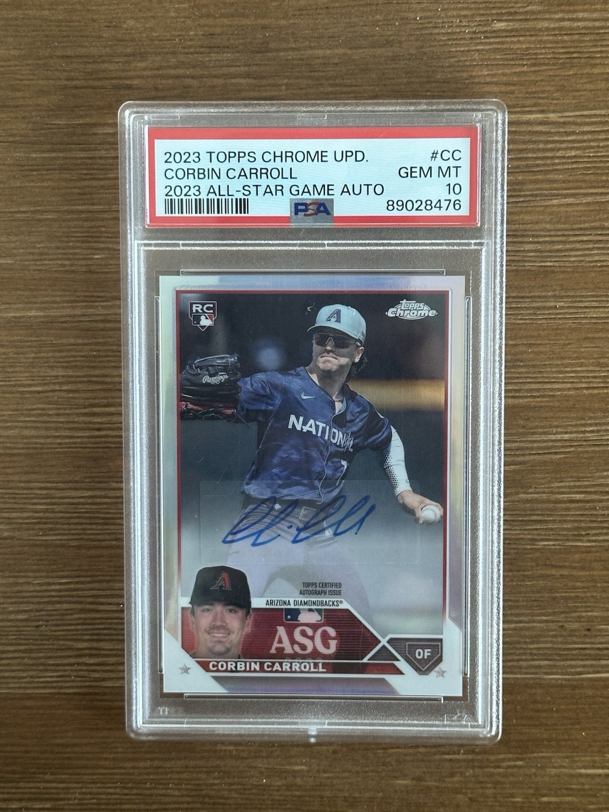 2023 Topps Chrome Update Corbin Carroll Rookie Auto #ASGA-CC PSA 10