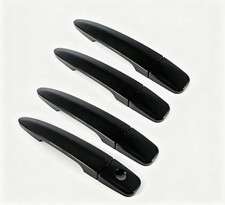 Set For 2013-2019 Nissan Sentra Sedan Glossy Black Side Door Handle Cover Trim