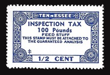 Tennessee Feed Inspection State Revenue Stamp - SRS #FE127