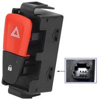 Newparts Warnblink- Verriegelungs-Taste FüR Megane 3 Scenic 3 Rot Vorne 6 Pins