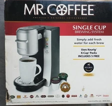 Mr. Coffee BVMC-KG2 Keurig K-Cup Single Cup Brewing System Silver New HOLE READ