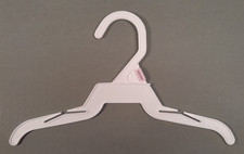 40 10" Top Dress White Plastic Hangers Child Kids Lot of 40 Style 157