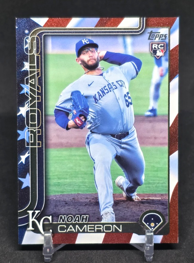 2025 Topps Update Series Noah Cameron Independence Day /76 Royals Rookie RC US65