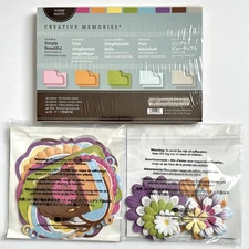 Creative Memories Power Palette Simply Beautiful Photo Mats Paper Flowers Tags