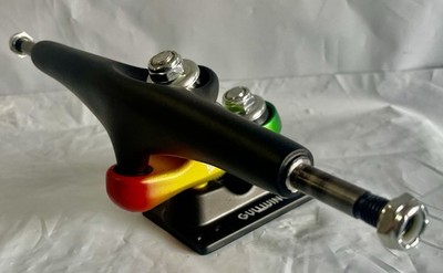 Gullwing Sidewinder Longboards Black/Rasta Skateboard Trucks - 10 Axle (2 Pcs)