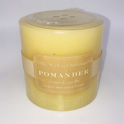 White Barn Candle Company The Perfect Christmas Pomander Candle 3  Pillar RARE