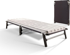 JAY-BE ME70 Mobile Folding Bed with Comfort Mattress, Single