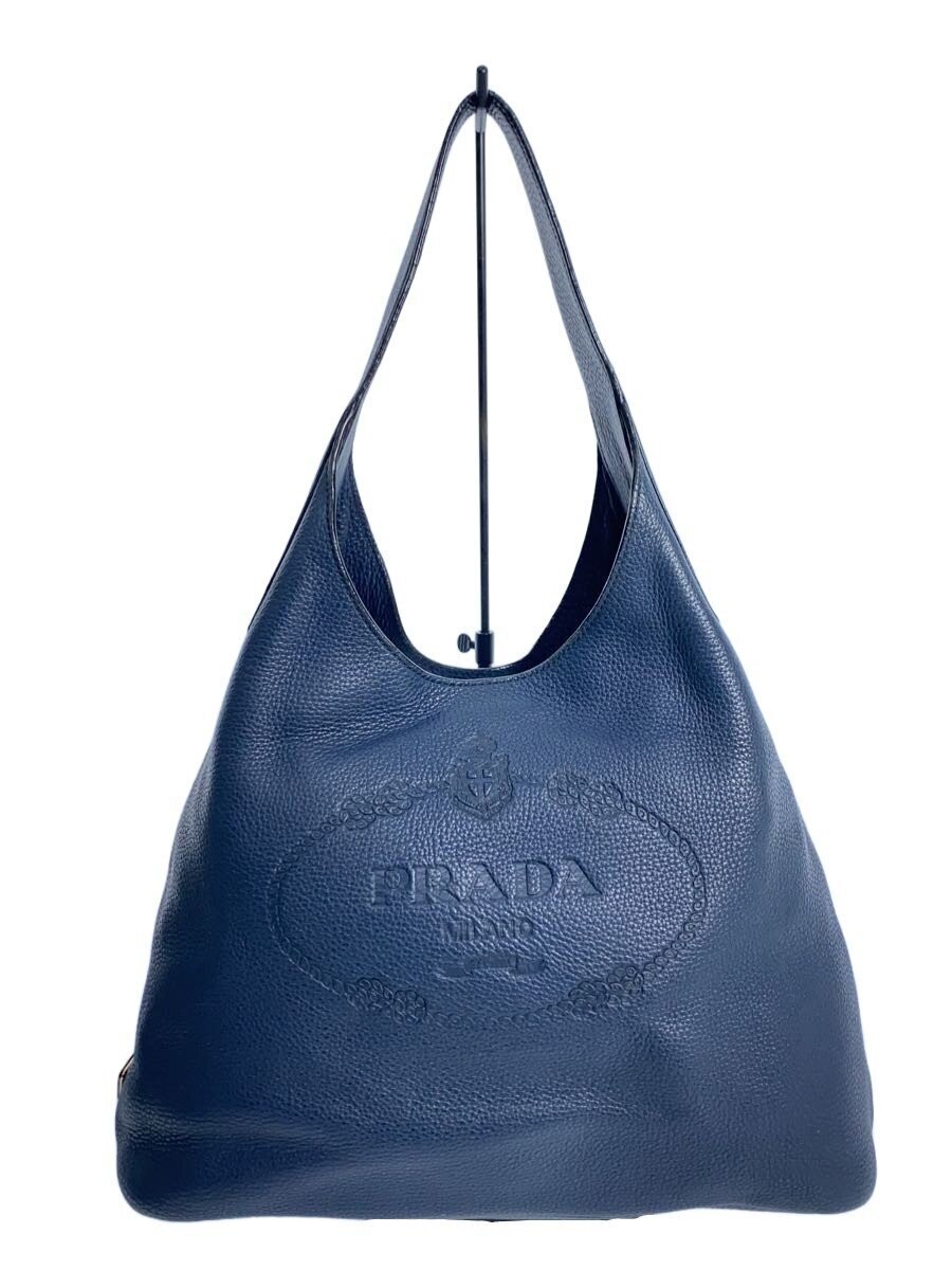 PRADA Handbag Leather NVY 260211-1