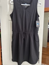 Kuhl Vantage Dress Women S Black Sleeveless Drawstring Pockets Active New