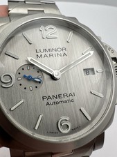 PANERAI PAM00978 Silver 44mm Luminor Marina Automatic 978 Bracelet Box & Papers! 2