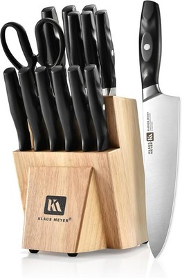 HENCKELS Statement Premium Quality 15-Piece Set with Block Natural Razor-Sharp